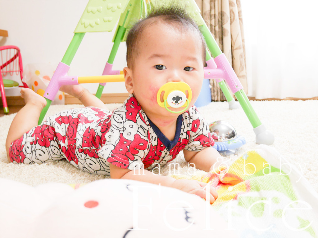 ７か月男の子同伴授業