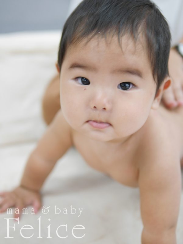 ベビーマッサージ体験中